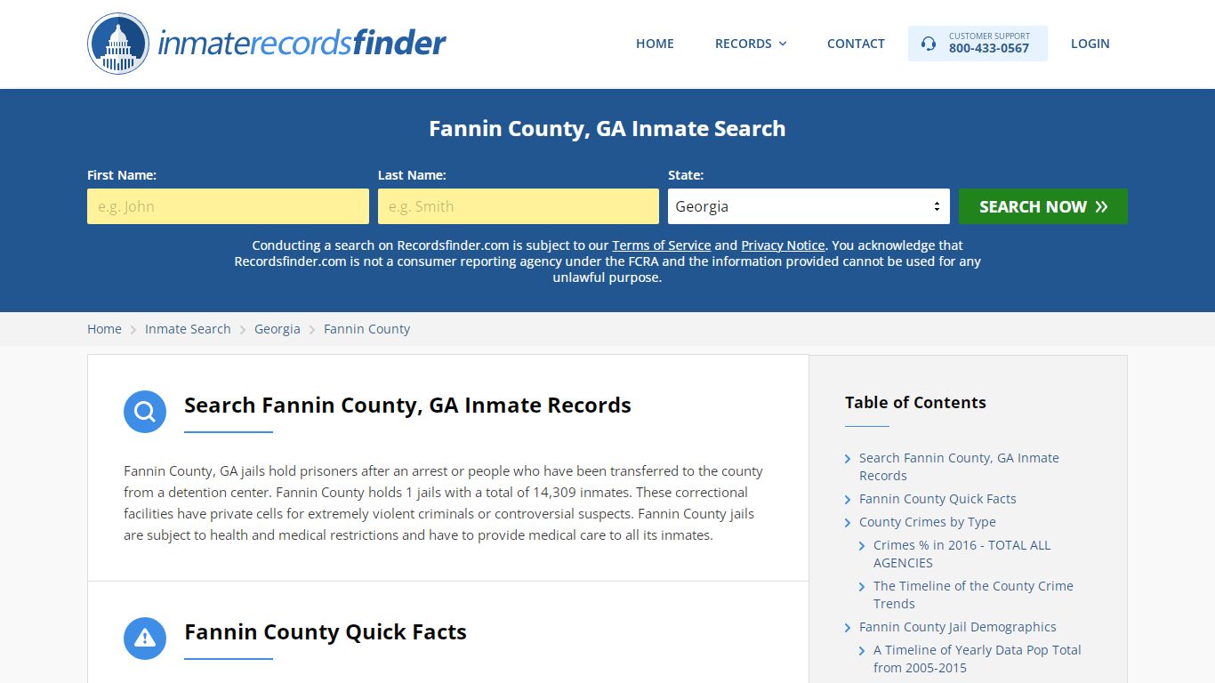 Fannin County, GA Inmate Lookup & Jail Records Online