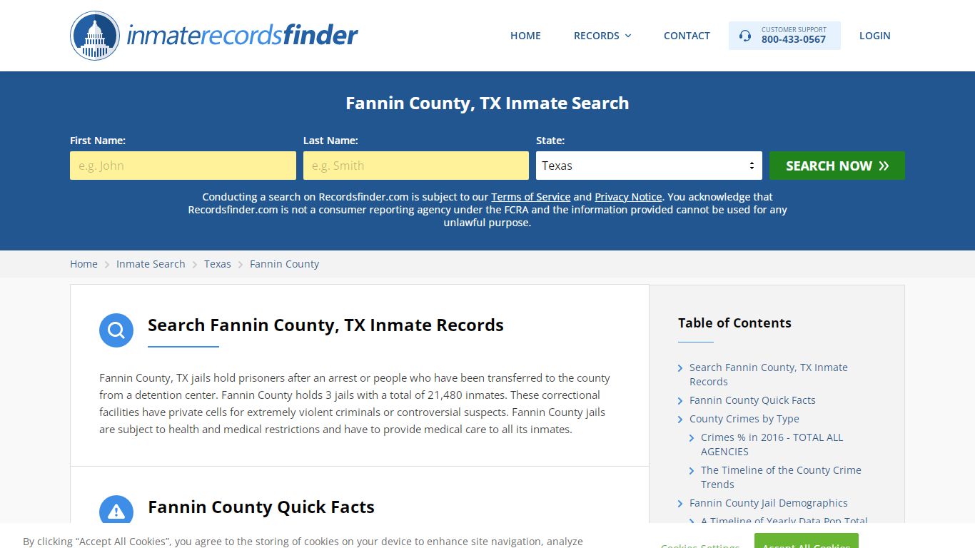 Fannin County, TX Inmate Lookup & Jail Records Online
